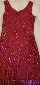 Red flapper dress
